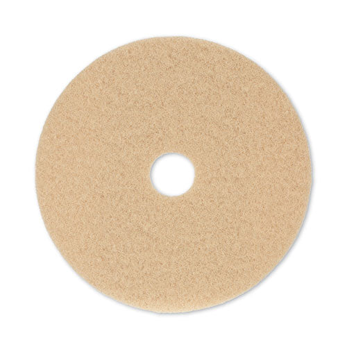 Image of Boardwalk® BWK4020ULT Burnishing Floor Pads, 20" Diameter, Tan, 5/carton