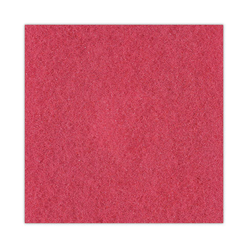 Image of Boardwalk® BWK4020RED Buffing Floor Pads, 20" Diameter, Red, 5/carton