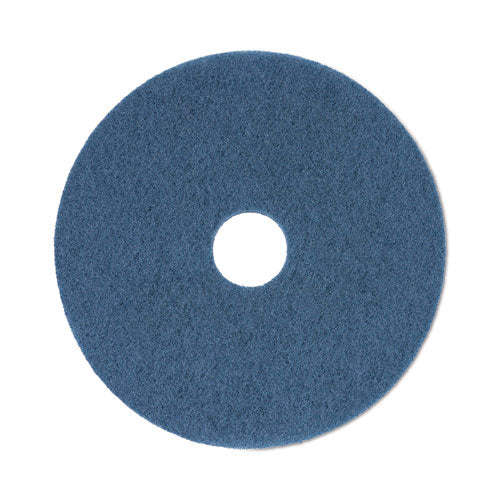 Image of Boardwalk® BWK4020BLU Scrubbing Floor Pads, 20" Diameter, Blue, 5/carton