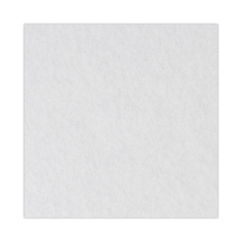 Image of Boardwalk® BWK4019WHI Polishing Floor Pads, 19" Diameter, White, 5/carton