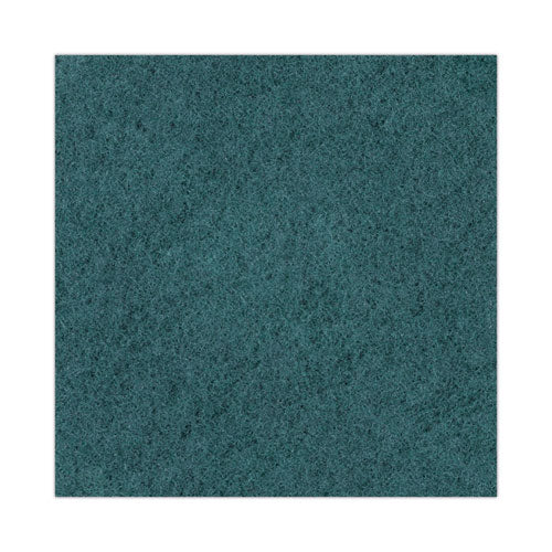 Image of Boardwalk® BWK4019GRE Heavy-Duty Scrubbing Floor Pads, 19" Diameter, Green, 5/carton