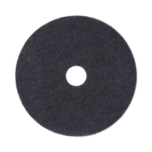 Image of Boardwalk® BWK4019BLA Stripping Floor Pads, 19" Diameter, Black, 5/carton