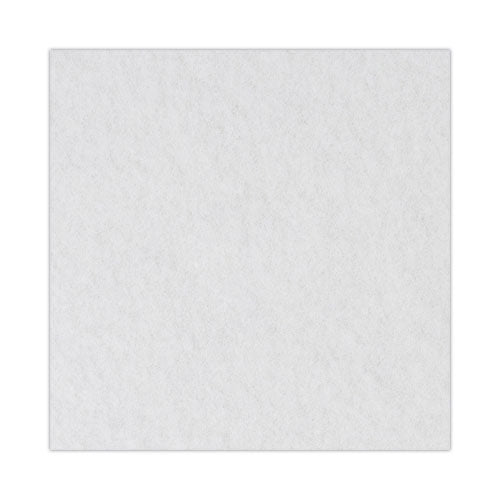 Image of Boardwalk® BWK4018WHI Polishing Floor Pads, 18" Diameter, White, 5/carton
