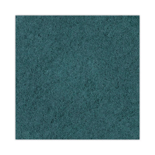 Image of Boardwalk® BWK4018GRE Heavy-Duty Scrubbing Floor Pads, 18" Diameter, Green, 5/carton