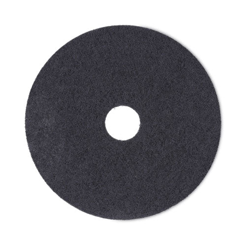 Image of Boardwalk® BWK4018BLA Stripping Floor Pads, 18" Diameter, Black, 5/carton
