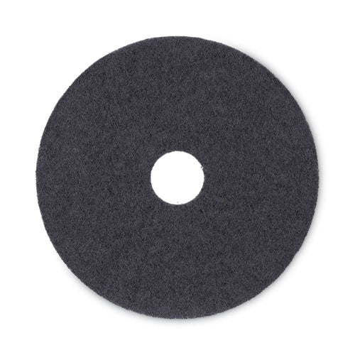Image of Boardwalk® BWK4017BLA Stripping Floor Pads, 17" Diameter, Black, 5/carton