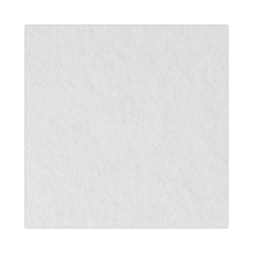 Image of Boardwalk® BWK4013WHI Polishing Floor Pads, 13" Diameter, White, 5/carton