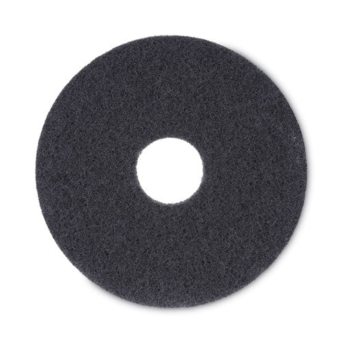 Image of Boardwalk® BWK4013BLA Stripping Floor Pads, 13" Diameter, Black, 5/carton