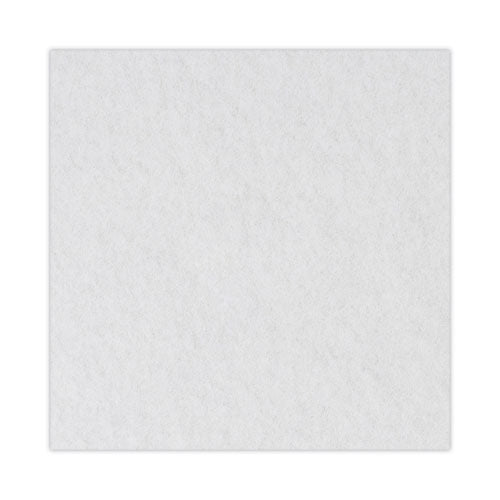Image of Boardwalk® BWK4012WHI Polishing Floor Pads, 12" Diameter, White, 5/carton