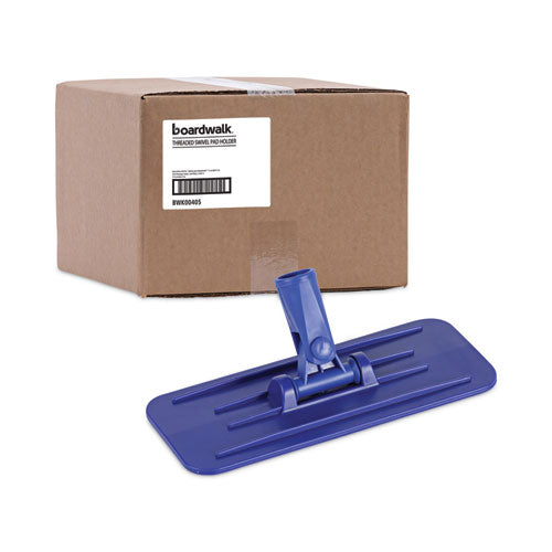 Image of Boardwalk® 528170 Swivel Pad Holder, Plastic, Blue, 4 X 9, 12/carton