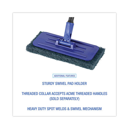 Image of Boardwalk® 528170 Swivel Pad Holder, Plastic, Blue, 4 X 9, 12/carton