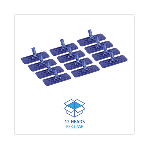 Image of Boardwalk® 528170 Swivel Pad Holder, Plastic, Blue, 4 X 9, 12/carton