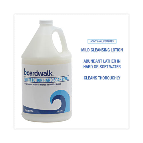 Image of Boardwalk® 1812-04-GCE00 Mild Cleansing Lotion Hand Soap Refill, Cherry Scent, 1 gal Bottle, 4/Carton