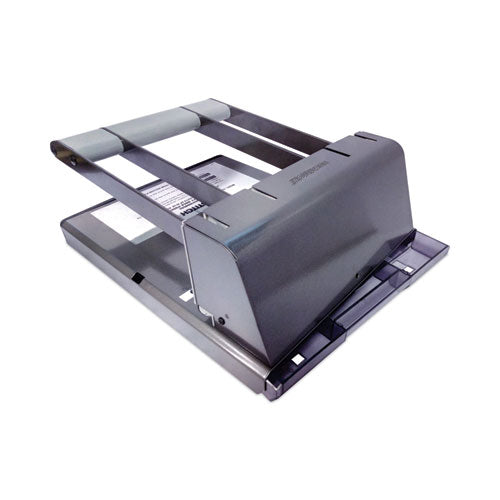 Image of Bostitch® 03200 130-Sheet Xtreme Duty Adjustable Two- to Three-Hole Punch, 9/32" Holes, Black/Silver