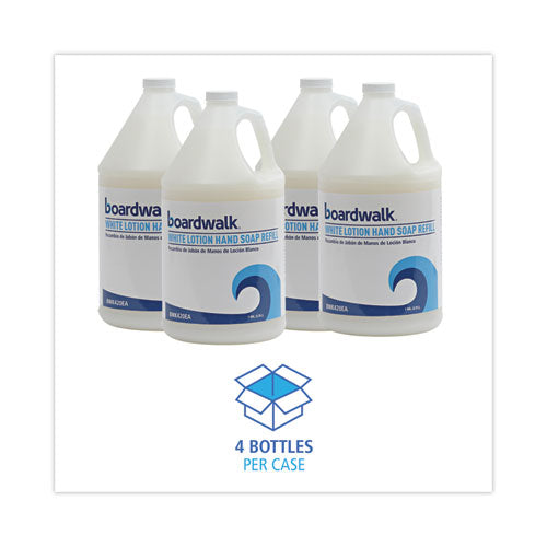 Image of Boardwalk® 1812-04-GCE00 Mild Cleansing Lotion Hand Soap Refill, Cherry Scent, 1 gal Bottle, 4/Carton