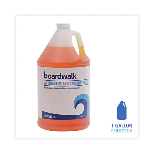 Image of Boardwalk® 1887-04-GCE00 Antibacterial Liquid Soap Refill, Clean Scent, 1 gal Bottle, 4/Carton