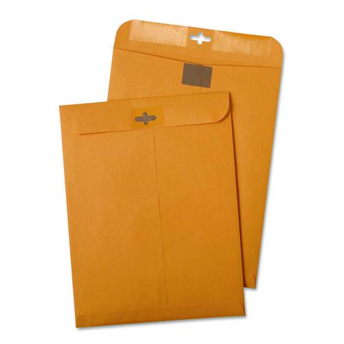 Image of Quality Park QUA43468 Postage Saving Clearclasp Kraft Envelope, #55, Cheese Blade Flap, Clearclasp Closure, 6 X 9, Brown Kraft, 100/box