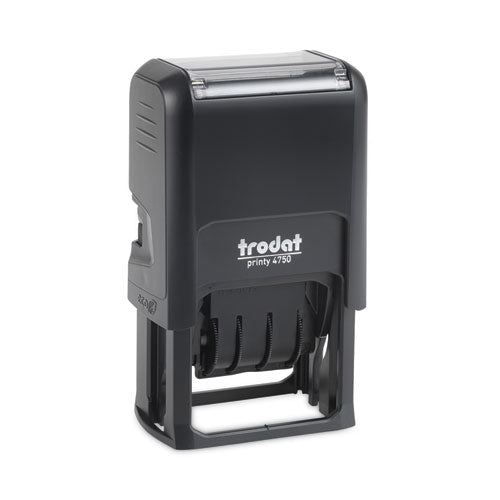 Image of Trodat® 4754 Printy Economy 5-in-1 Date Stamp, Self Inking, 1.63" x 1", Blue/Red