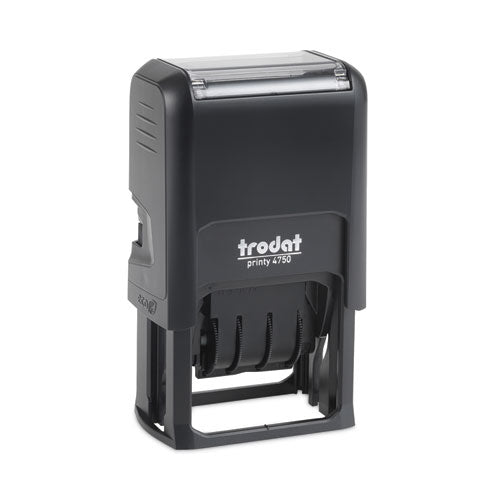 Image of Trodat® 4752 Printy Economy Date Stamp, Self-Inking, 1.63" x 1", Blue/Red