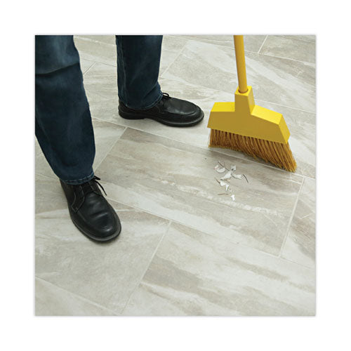 Image of Boardwalk® BWK932M Poly Bristle Angler Broom, 53" Length, Yellow, 12/Carton