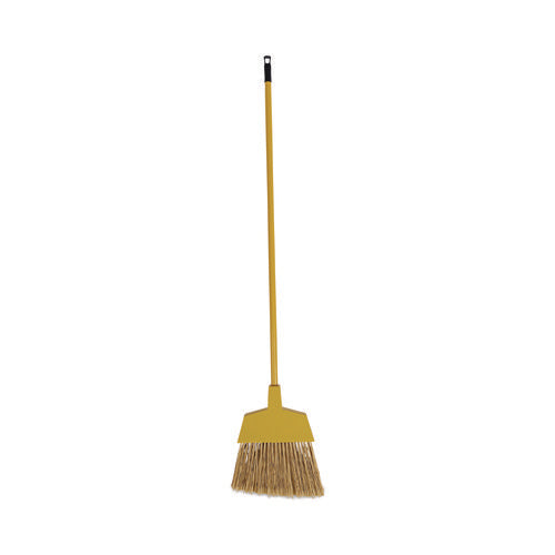 Image of Boardwalk® BWK932M Poly Bristle Angler Broom, 53" Length, Yellow, 12/Carton