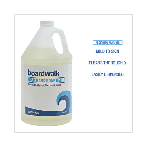 Image of Boardwalk® 5005-04-GCE00 Foaming Hand Soap Refill, Herbal Mint Scent, 1 gal, 4/Carton