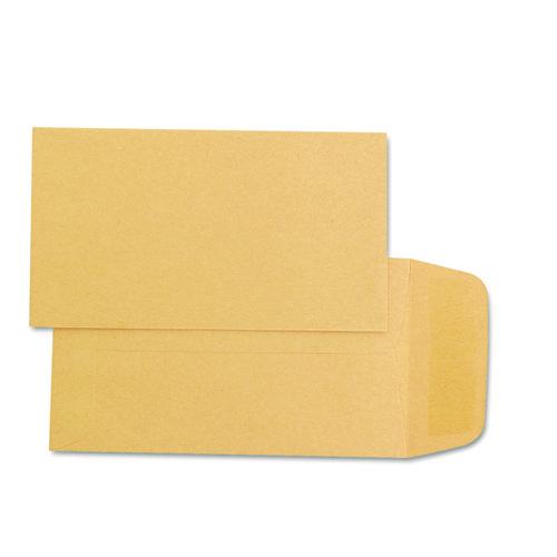Image of Quality Park Kraft Coin and Small Parts Envelope, #1, Square Flap, Gummed Closure, 2.25 x 3.5, Light Brown Kraft, 500/Box