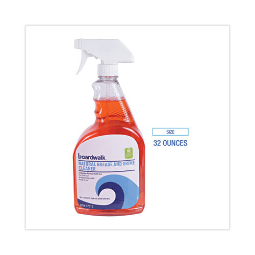 Image of Boardwalk® 951100-12ESSN Natural Grease and Grime Cleaner, Unscented, 32 oz Spray Bottle, 12/Carton