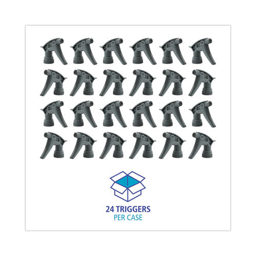 Image of Boardwalk® 511301 Chemical-Resistant Trigger Sprayer 320CR, 7.25" Tube, Fits 16 oz Bottles, Gray, 24/Carton