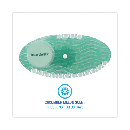 Image of Boardwalk® CURVP010I060M02AAS8100 Curve Solid Air Freshener, Cucumber Melon, Green, 10/Box, 6 Boxes/Carton
