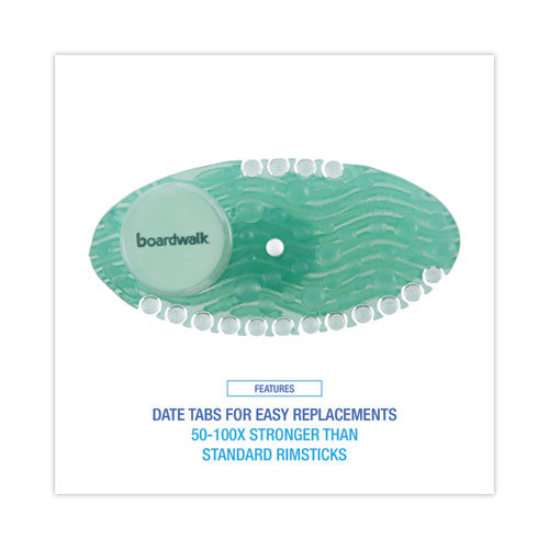 Image of Boardwalk® CURVP010I060M02AAS8100 Curve Solid Air Freshener, Cucumber Melon, Green, 10/Box, 6 Boxes/Carton