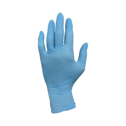 Image of HOSPECO® GL-N106FL ProWorks Exam Grade Disposable Nitrile Gloves, Powder-Free, Large, 5.5 mil Thick, 9.5" Long, Blue, 100/Box, 10 Boxes/Carton