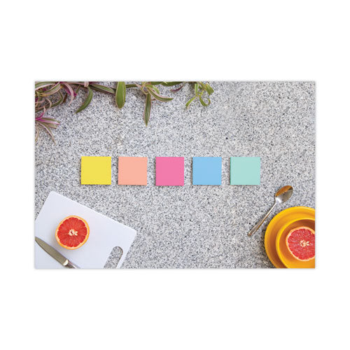 Image of Post-it® Notes Super Sticky 660-3SSJOY Note Pads in Summer Joy Collection Colors, 4" x 6", Note Ruled, Summer Joy Collection Colors, 90 Sheets/Pad, 3 Pads/Pack