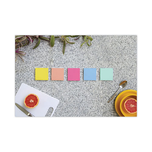 Image of Post-it® Notes Super Sticky 654-5SSJOY Note Pads in Summer Joy Collection Colors, 3" x 3", Summer Joy Collection Colors, 90 Sheets/Pad, 5 Pads/Pack