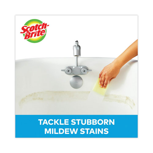 Image of Scotch-Brite® 720 Dobie All-Purpose Cleaning Pad, 3.15 x 4.95, 2.24" Thick, Yellow, 24/Carton