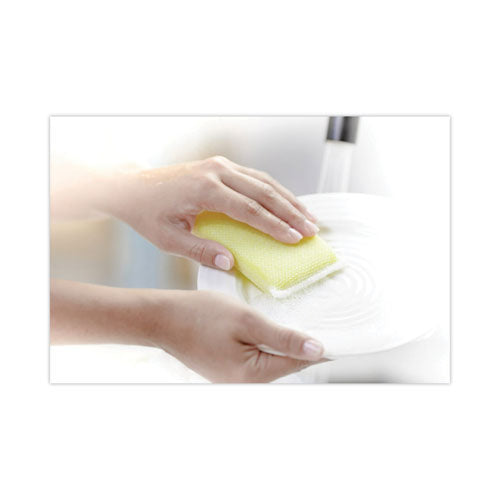 Image of Scotch-Brite® 720 Dobie All-Purpose Cleaning Pad, 3.15 x 4.95, 2.24" Thick, Yellow, 24/Carton