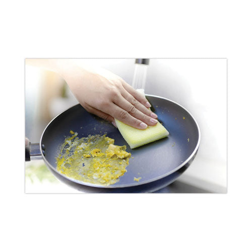 Image of Scotch-Brite® 720 Dobie All-Purpose Cleaning Pad, 3.15 x 4.95, 2.24" Thick, Yellow, 24/Carton