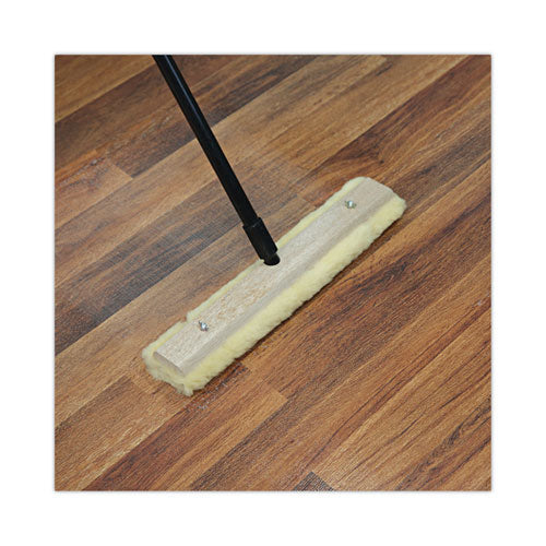 Image of Boardwalk® BWK636 Fiberglass Broom Handle, Nylon Plastic Threaded End, 1" dia x 60", Black