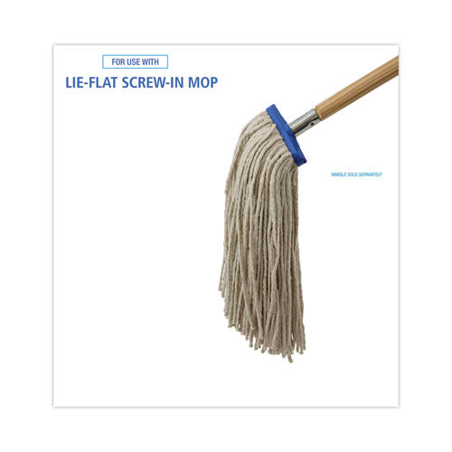 Image of Boardwalk® BWK716CCT Cut-End Lie-Flat Wet Mop Head, Cotton, 16 oz, White, 12/Carton