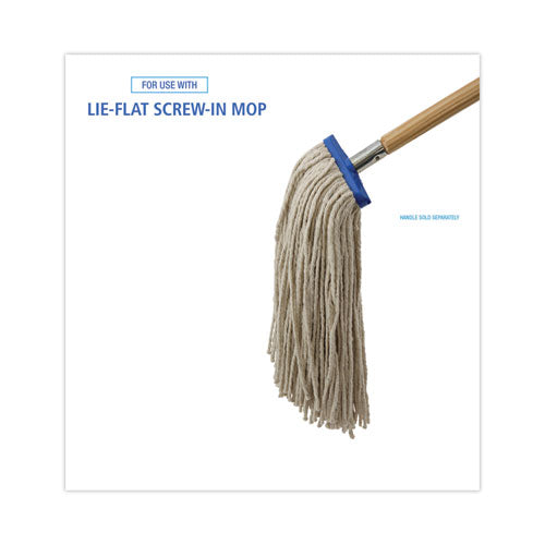 Image of Boardwalk® BWK716CEA Cut-End Lie-Flat Wet Mop Head, Cotton, 16 oz, White