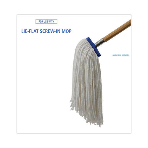 Image of Boardwalk® BWK716RCT Cut-End Lie-Flat Wet Mop Head, Rayon, 16 oz, White, 12/Carton
