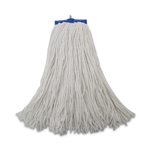 Image of Boardwalk® BWK720R Mop Head, Economical Lie-Flat Head, Rayon Fiber, 20 oz, White, 12/Carton