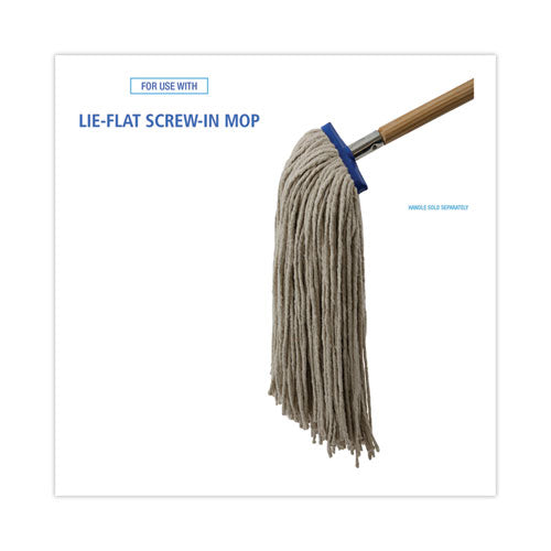 Image of Boardwalk® BWK724CCT Cut-End Lie-Flat Wet Mop Head, Cotton, 24 oz, White, 12/Carton