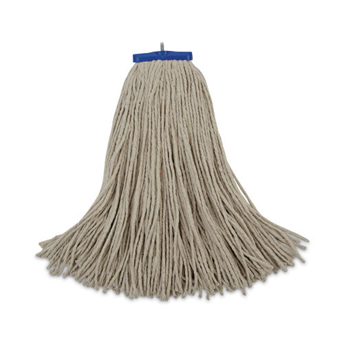 Image of Boardwalk® BWK724CEA Cut-End Lie-Flat Wet Mop Head, Cotton, 24 oz, White