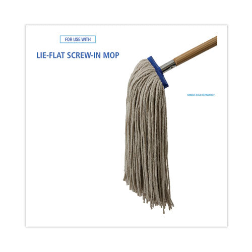 Image of Boardwalk® BWK724CEA Cut-End Lie-Flat Wet Mop Head, Cotton, 24 oz, White