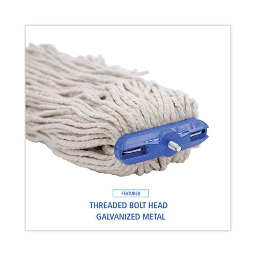 Image of Boardwalk® BWK724CEA Cut-End Lie-Flat Wet Mop Head, Cotton, 24 oz, White
