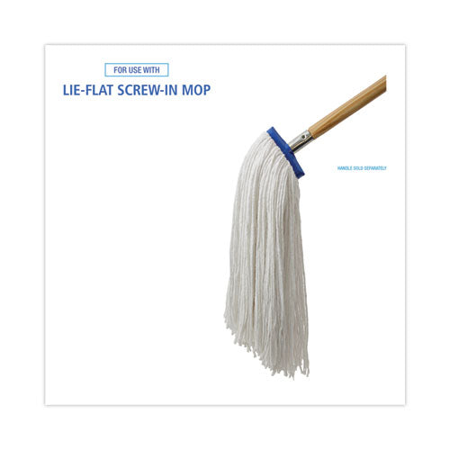 Image of Boardwalk® BWK724REA Cut-End Lie-Flat Wet Mop Head, Rayon, 24 oz, White