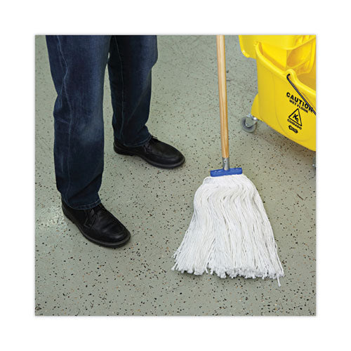 Image of Boardwalk® BWK724REA Cut-End Lie-Flat Wet Mop Head, Rayon, 24 oz, White