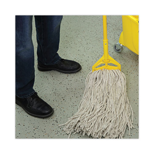 Image of Boardwalk® BWK732C Mop Head, Economical Lie-Flat Head, Cotton Fiber, 32 oz, White, 12/Carton