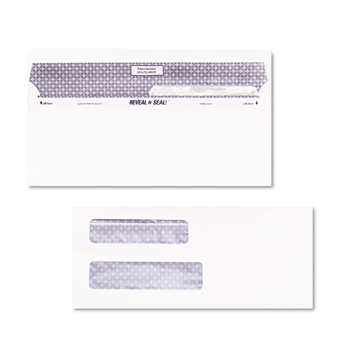 Image of Quality Park QUA67539 Reveal-N-Seal Envelope, #8 5/8, Commercial Flap, Self-Adhesive Closure, 3.63 X 8.63, White, 500/box
